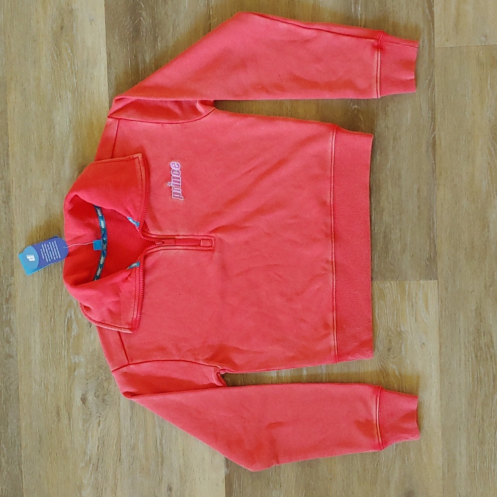 NWT Prince Pickleball Women's Crop Pullover Sweatshirt Red Size XS
